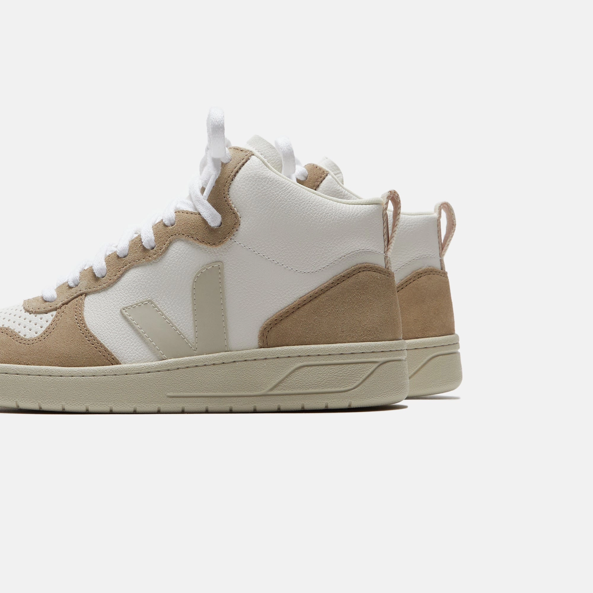 Veja V-15 Bastille - Extra-White / Pierre Sahara Minimalist Walking Shoes