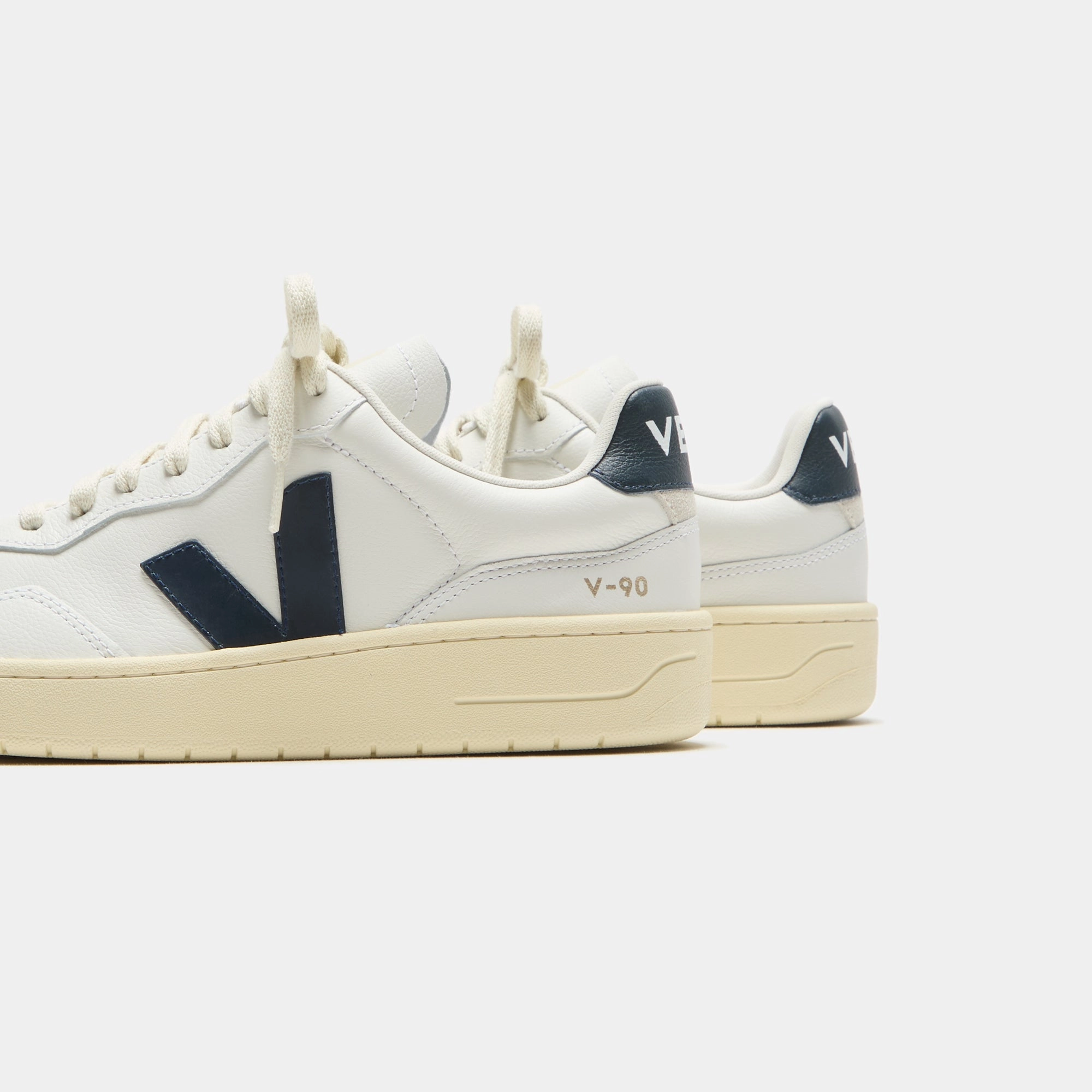 Veja V-90 - Extra White / Nautico Minimalist Walking Shoes