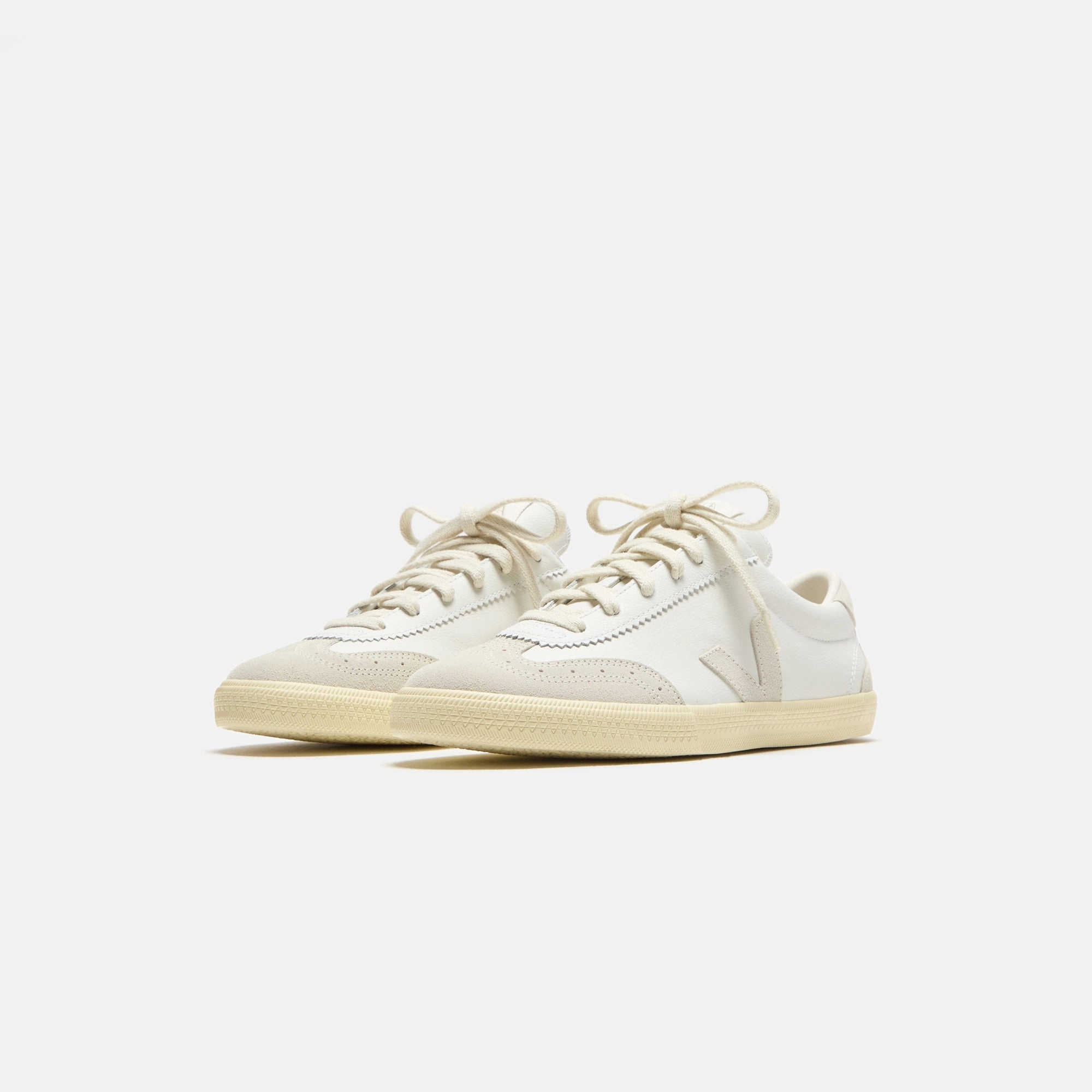 Veja Volley - White / Natural Minimalist Walking Shoes