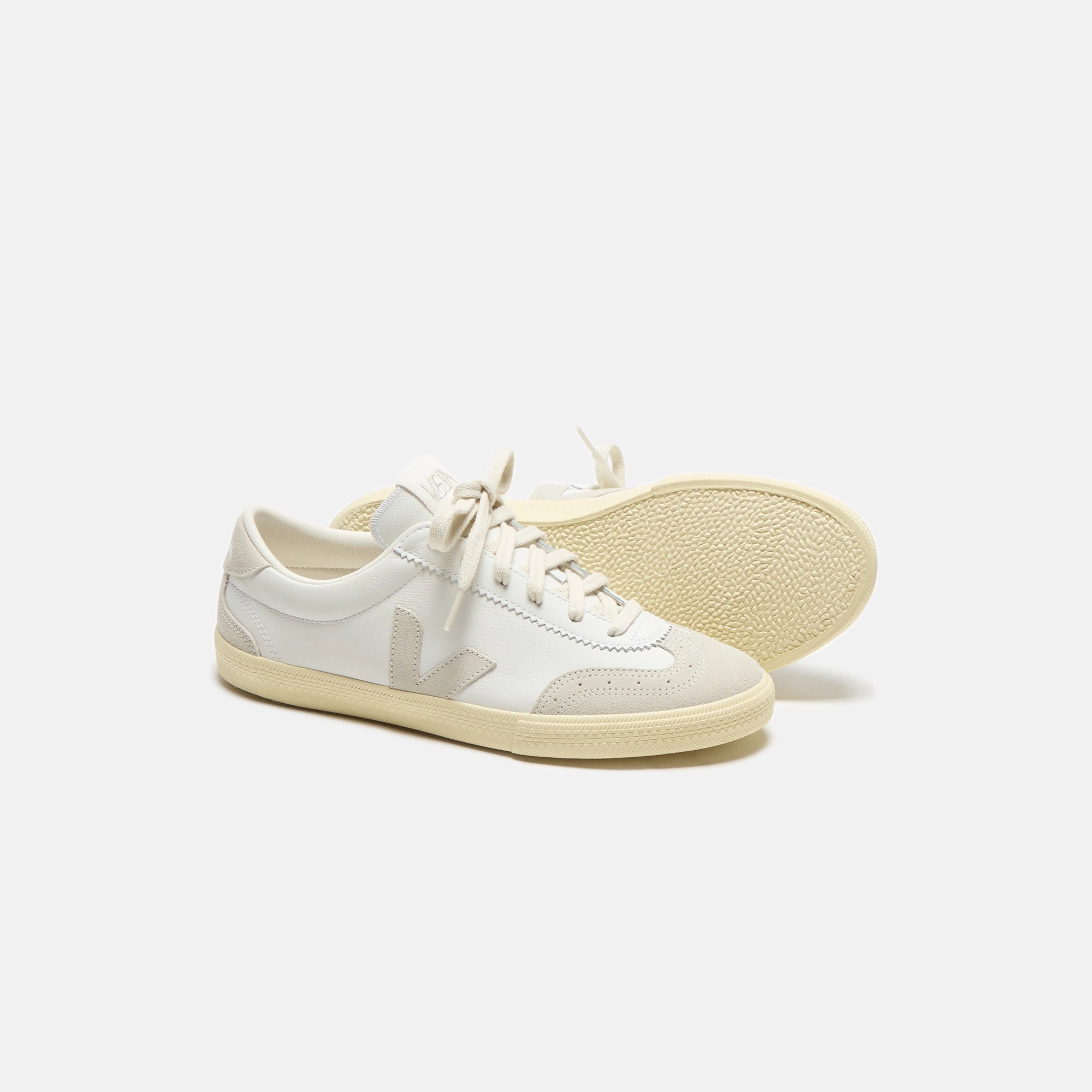 Veja Volley - White / Natural Minimalist Walking Shoes