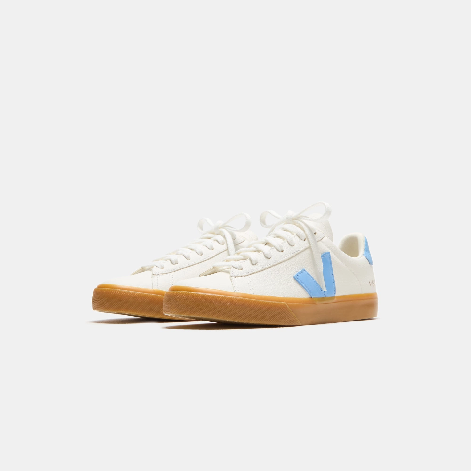 Veja WMNS Campo - Extra White / Aqua Minimalist Walking Shoes