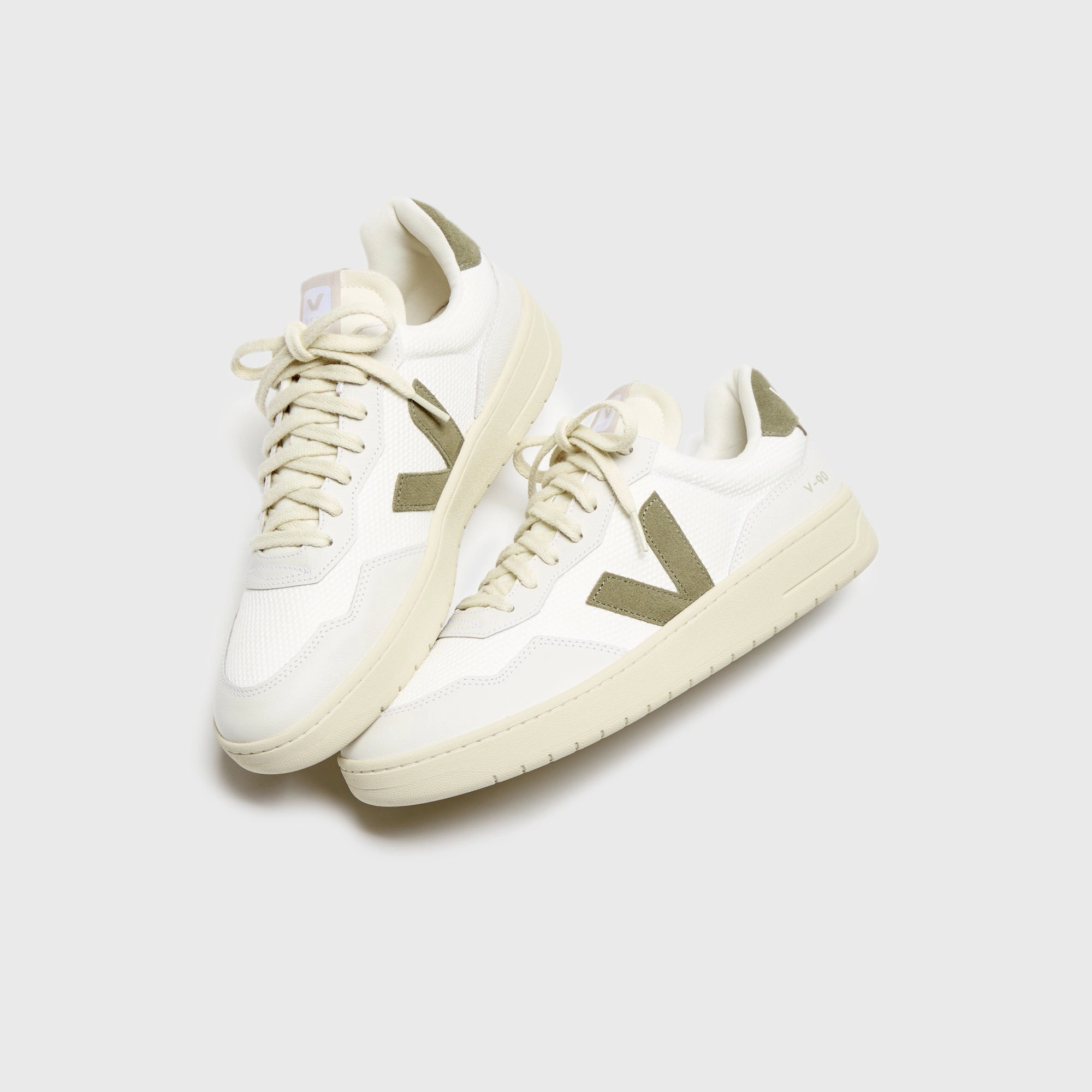 Veja WMNS V-90 - White / Kaki Minimalist Walking Shoes