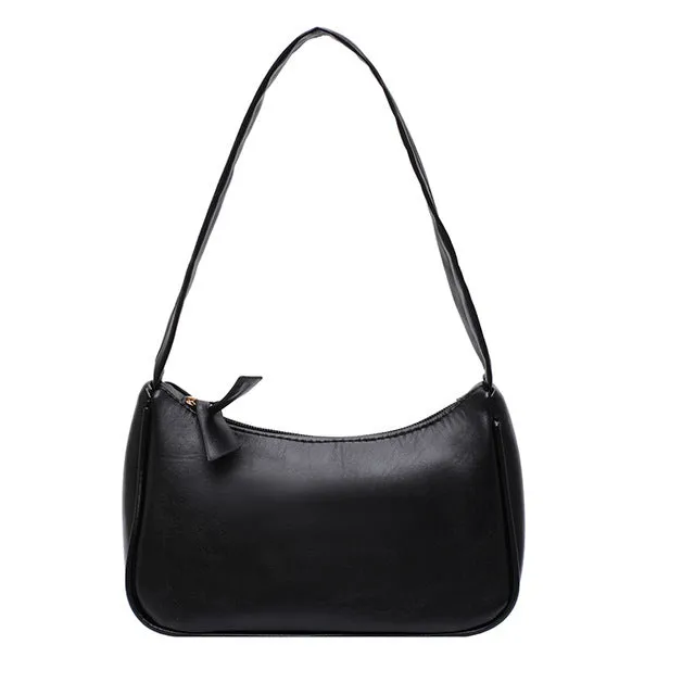 Vintage Retro Totes Bags For Women 2020 Fashion Handbag Soft Leather Female Small Subaxillary Bag Casual Retro Mini Shoulder Bag Fashion Nova Bags