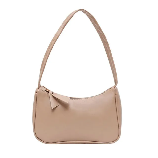 Vintage Retro Totes Bags For Women 2020 Fashion Handbag Soft Leather Female Small Subaxillary Bag Casual Retro Mini Shoulder Bag Fashion Nova Bags