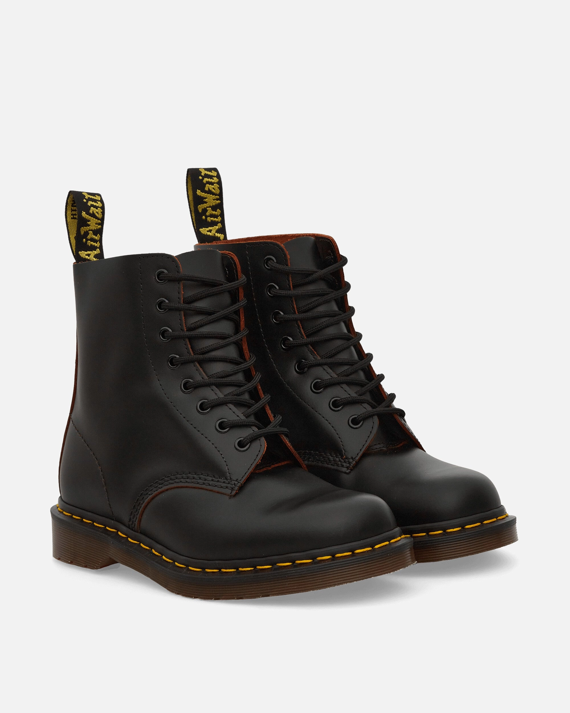 Vintage 1460 Ankle Boots Black Smooth Leather Boots