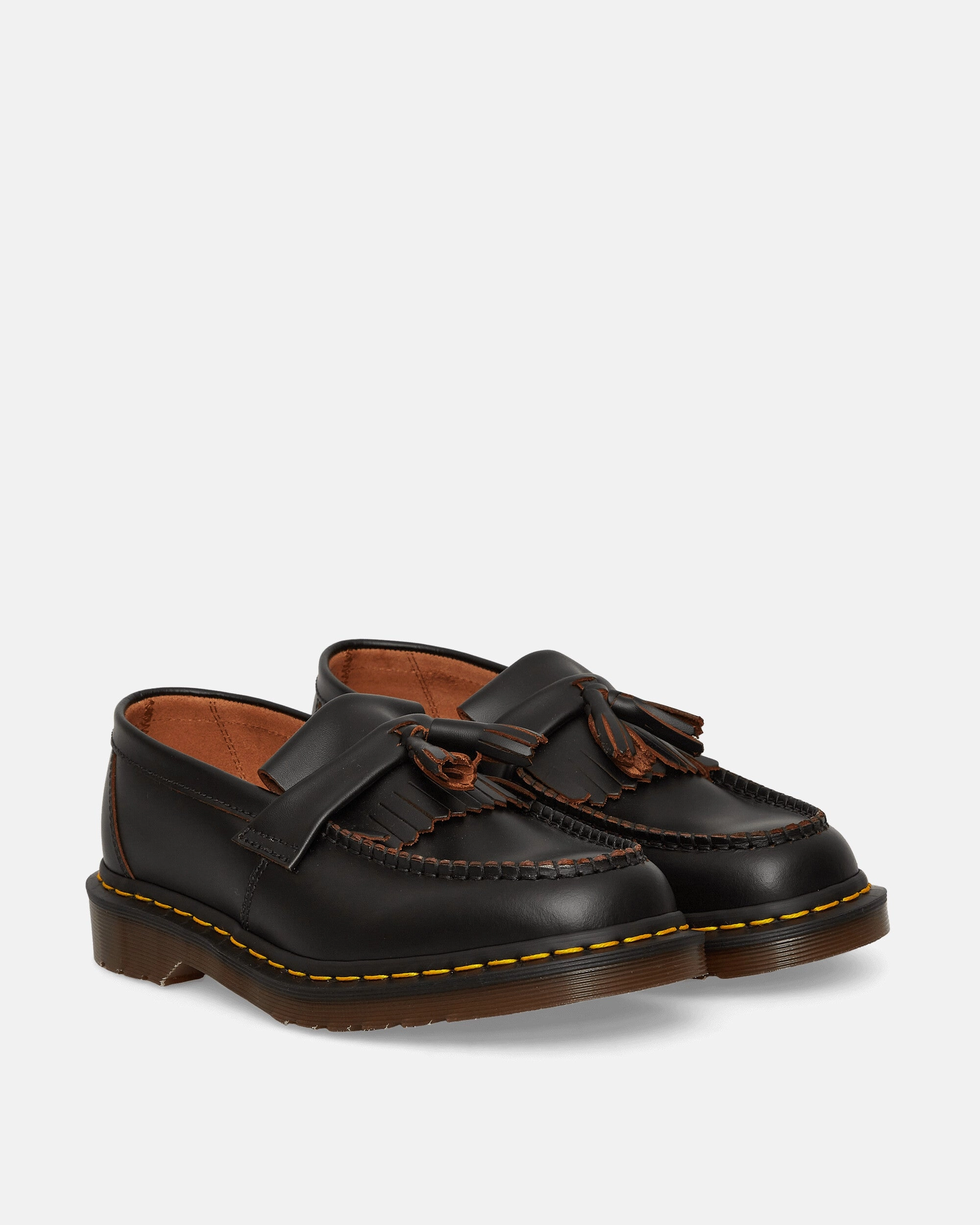Vintage Adrian Tassel Loafers Black Smooth Leather Boots