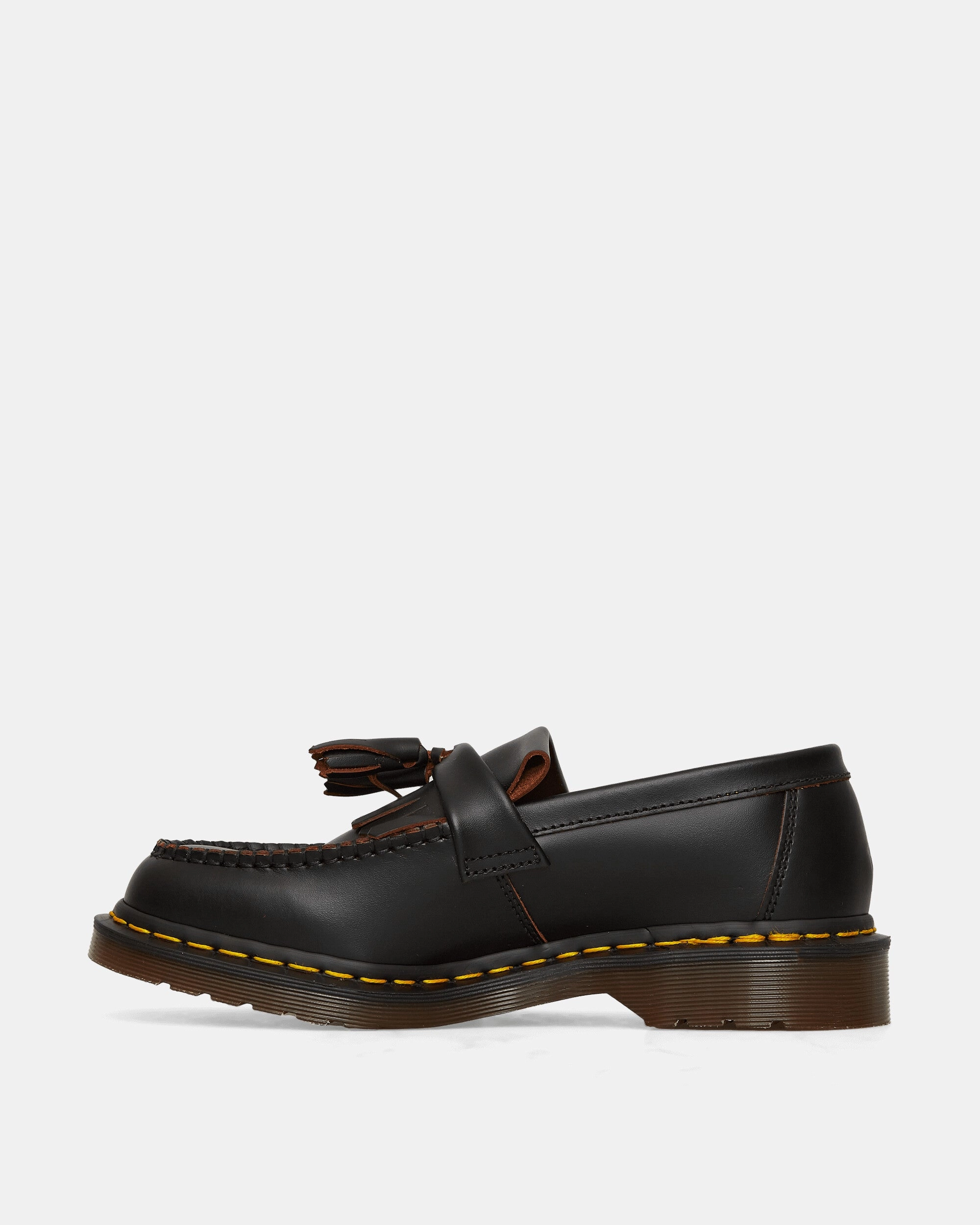 Vintage Adrian Tassel Loafers Black Smooth Leather Boots