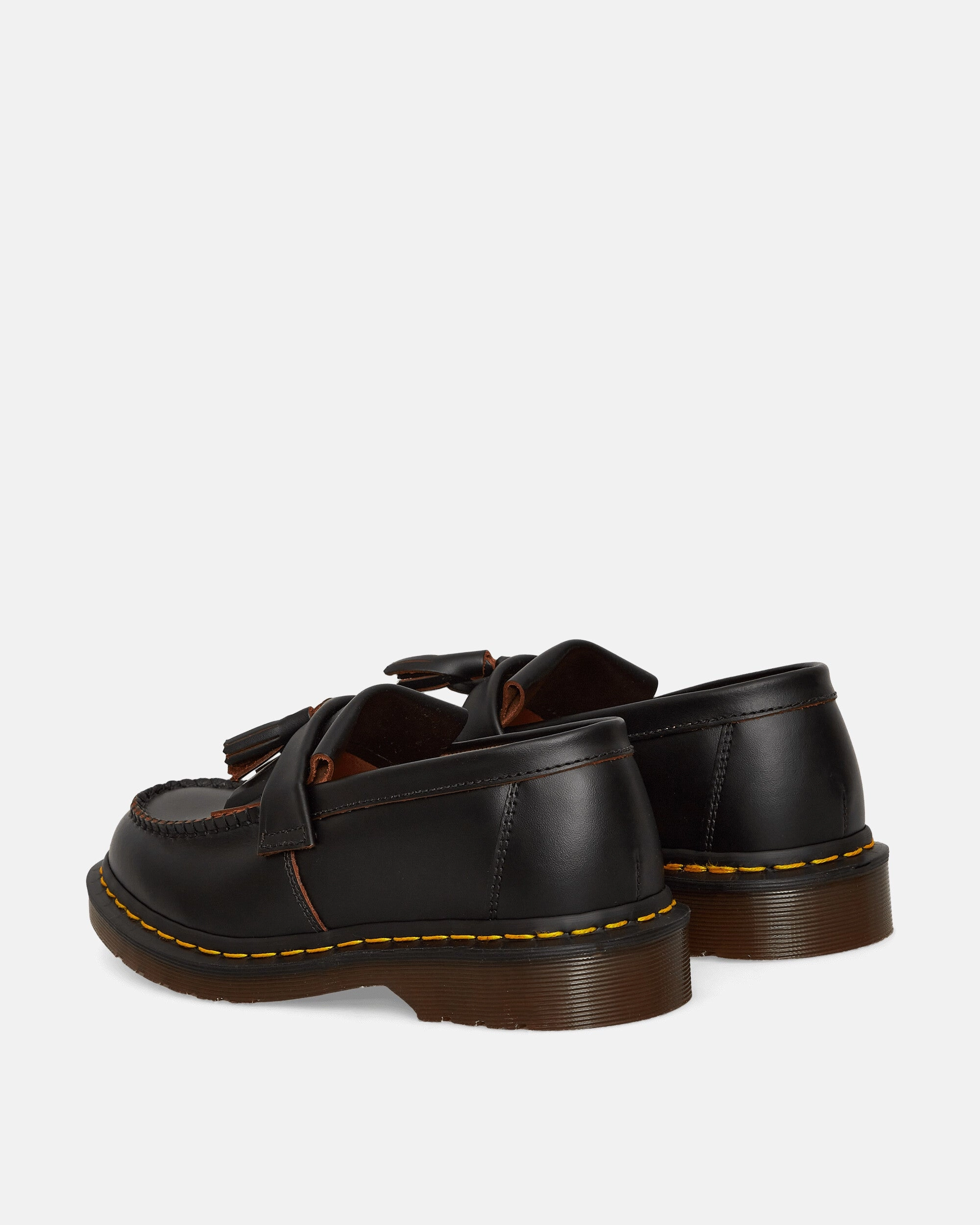 Vintage Adrian Tassel Loafers Black Smooth Leather Boots