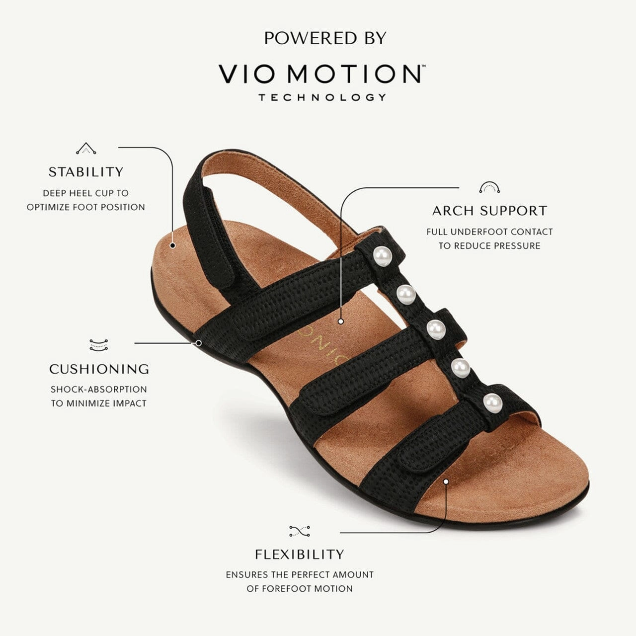 VIONIC AMBER PEARL SANDAL MEDIUM AND WIDE - FINAL SALE! Vionic orthotic support shoes