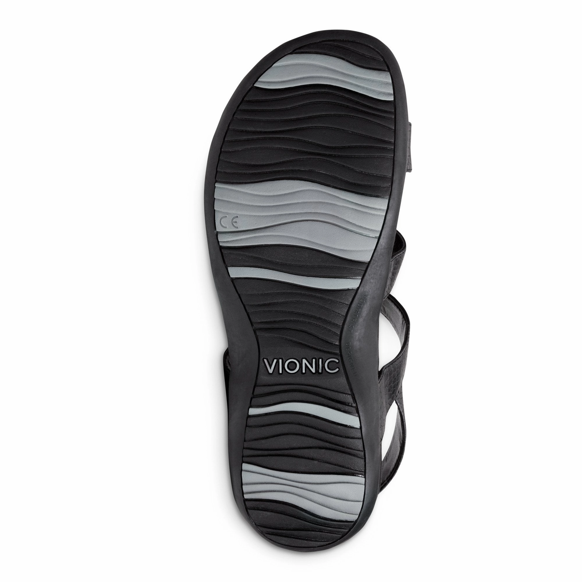 VIONIC AMBER SANDAL BLACK CROCODILE - FINAL SALE! Vionic orthotic support shoes