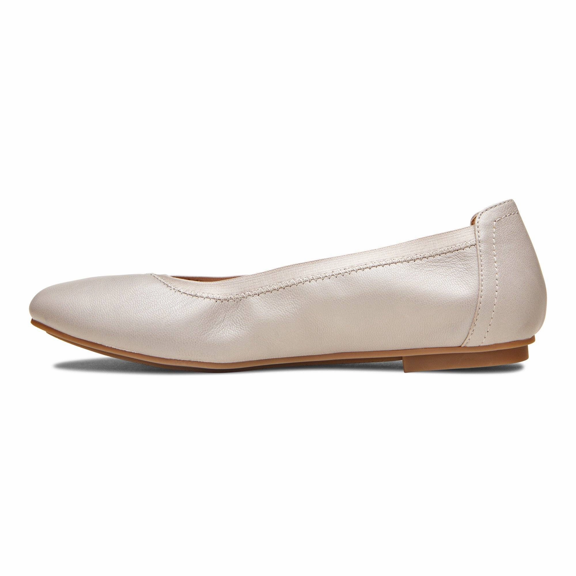 VIONIC CAROLL FLAT LIGHT GREY Vionic orthotic support shoes