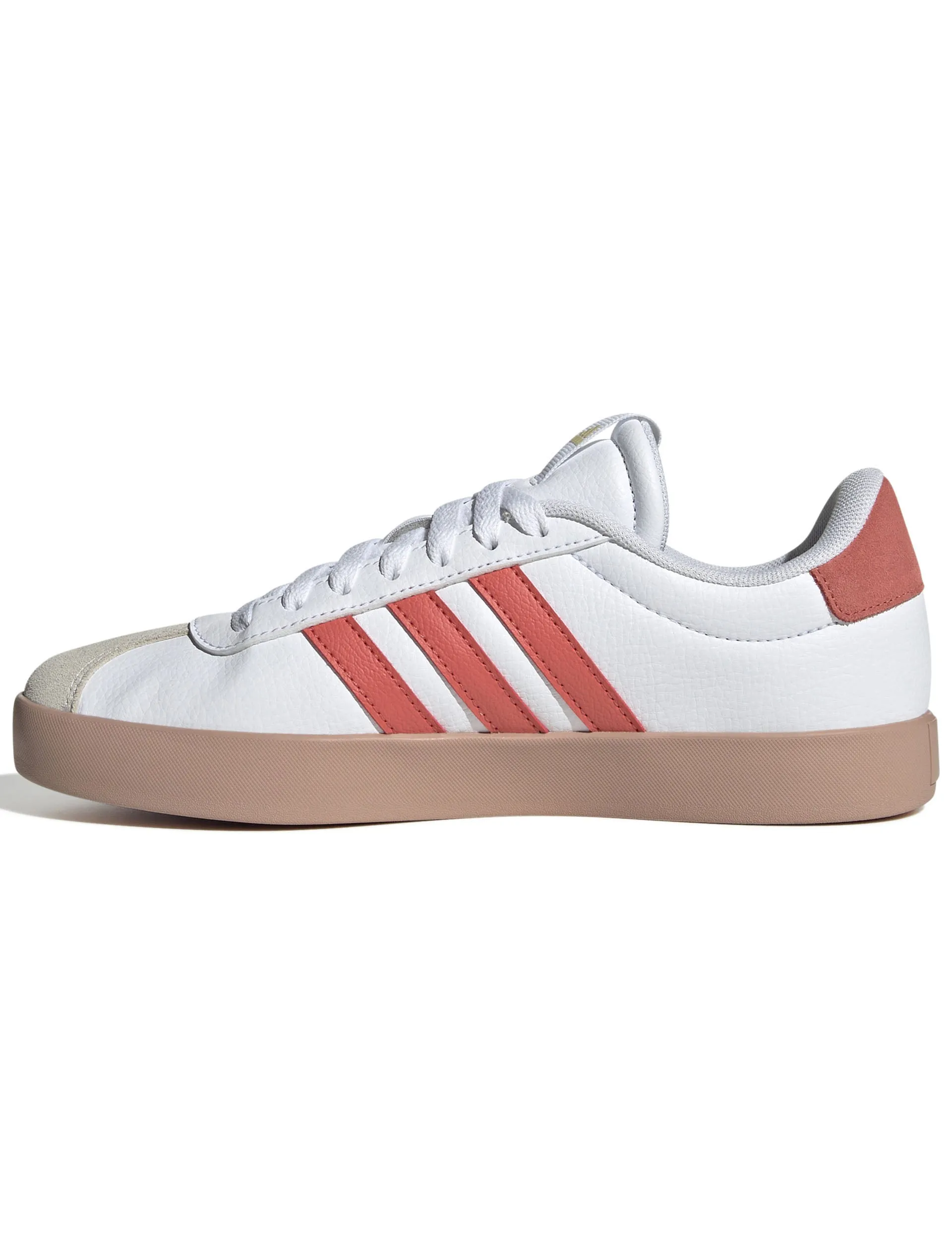 VL Court 3.0 Shoes - Cloud White/Preloved Scarlet/Gold Metallic Adidas trendy casual shoe styles