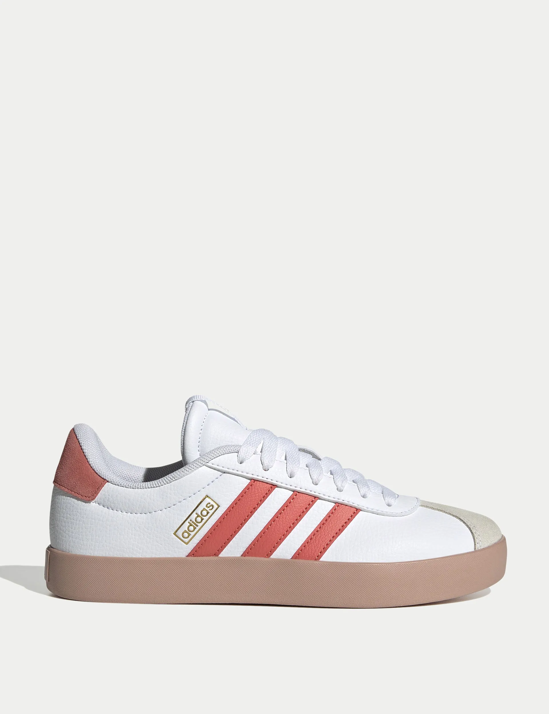 VL Court 3.0 Shoes - Cloud White/Preloved Scarlet/Gold Metallic Adidas everyday sneakers with comfort cushioning