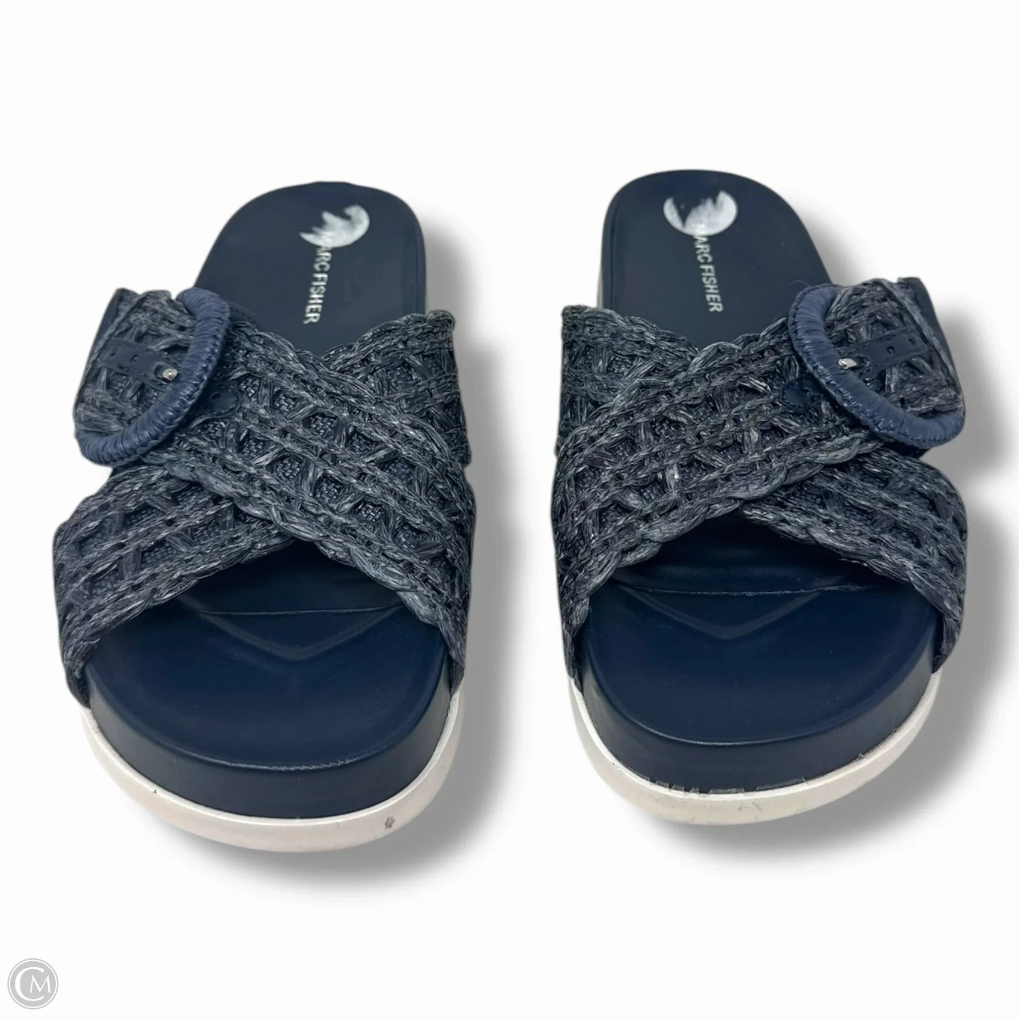 Welti Sandals By Marc Fisher In Navy, Size: 7 Fashion Heels