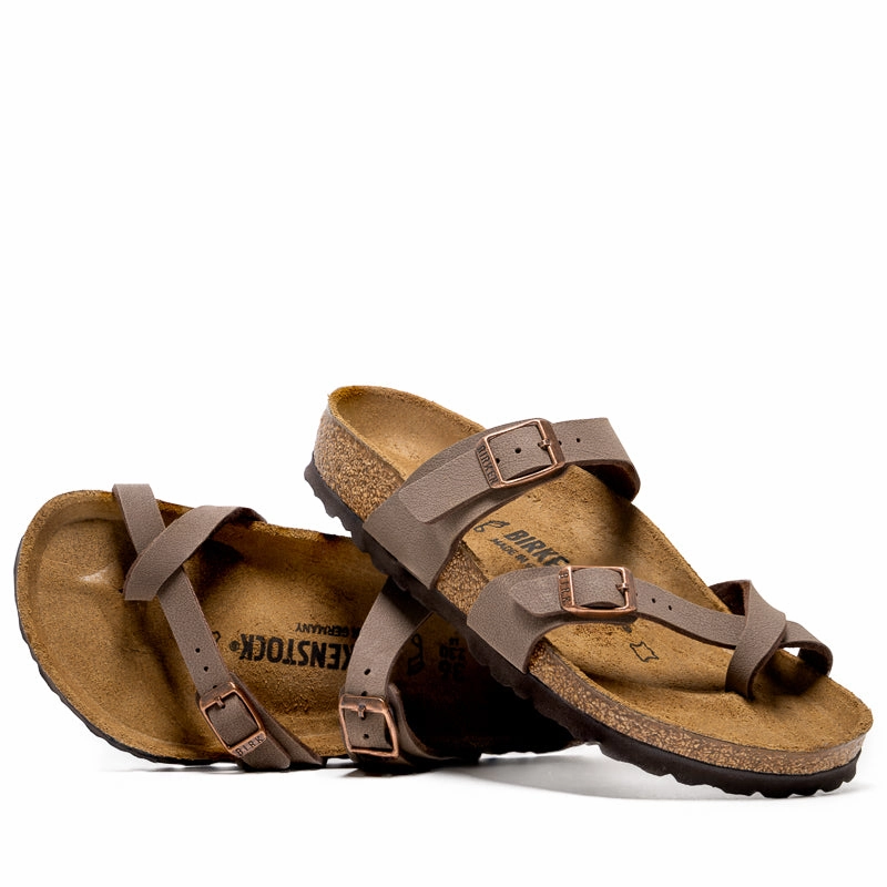 Women's Birkenstock Mayari Birkibuc - Mocca Birdsoles eco-friendly shoe options