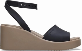Women's Brooklyn Ankle Strap Wedge Crocs slip-on shoes for casual use