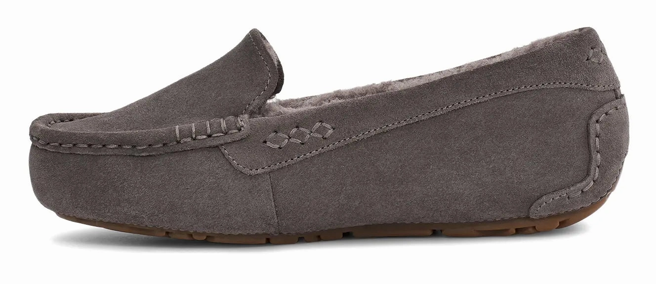 Women's UGG Ansley  Classic Suede Moccasin with Wool Lining Ugg cozy footwear visuals