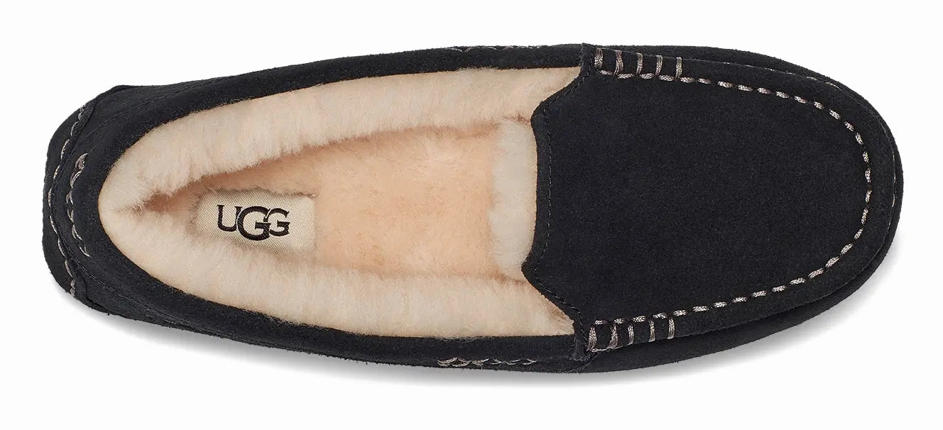 Women's UGG Ansley  Classic Suede Moccasin with Wool Lining Ugg cozy footwear visuals