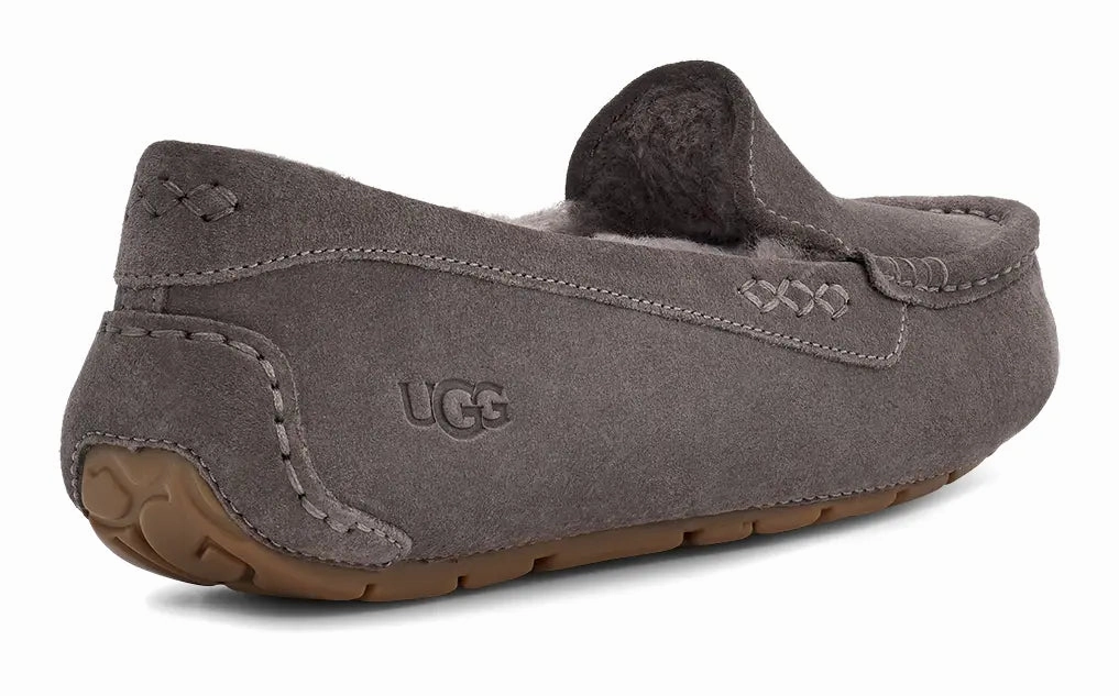 Women's UGG Ansley  Classic Suede Moccasin with Wool Lining Ugg cozy footwear visuals