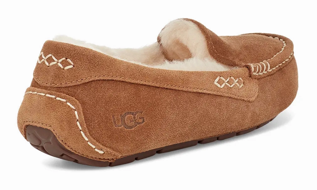 Women's UGG Ansley  Classic Suede Moccasin with Wool Lining Ugg cozy footwear visuals