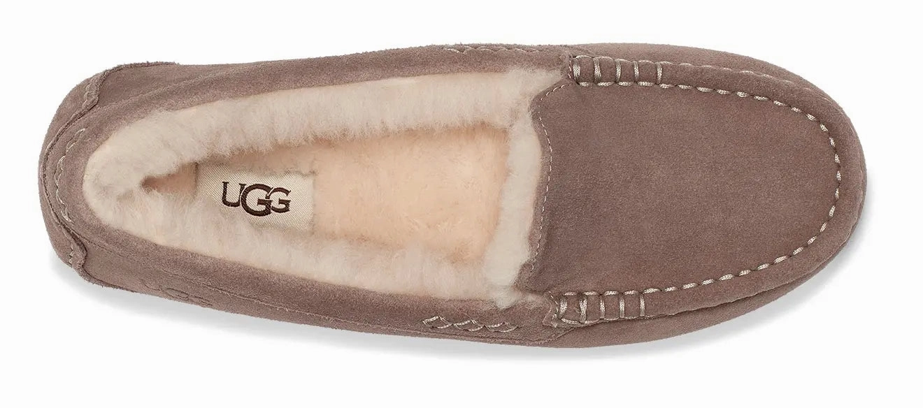 Women's UGG Ansley  Classic Suede Moccasin with Wool Lining Ugg cozy footwear visuals