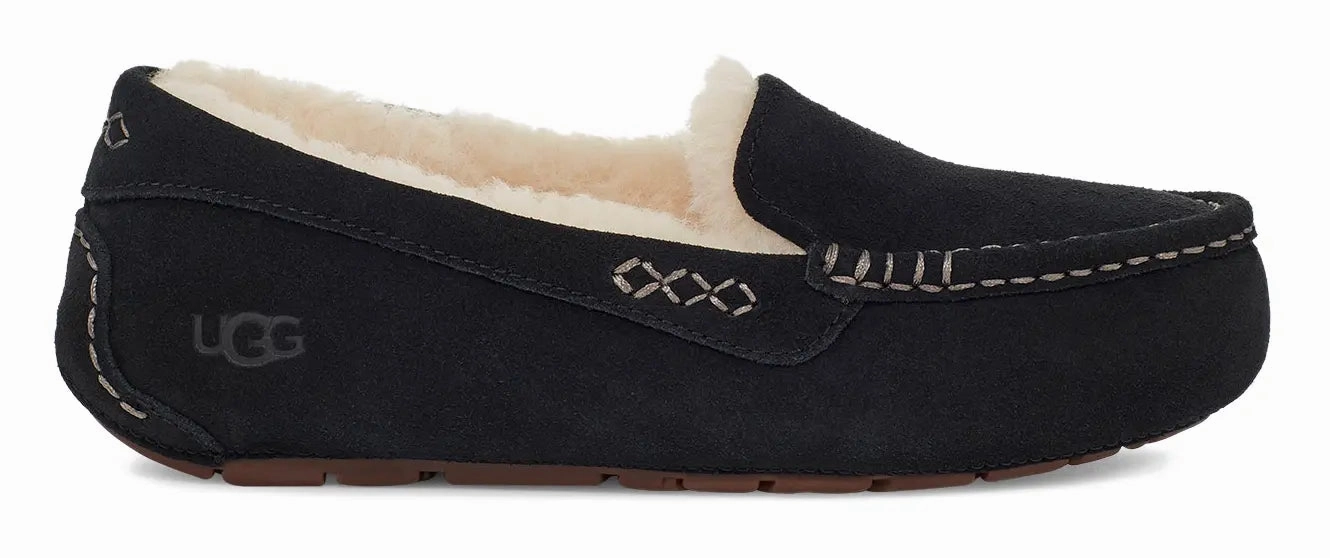 Women's UGG Ansley  Classic Suede Moccasin with Wool Lining Ugg cozy footwear visuals