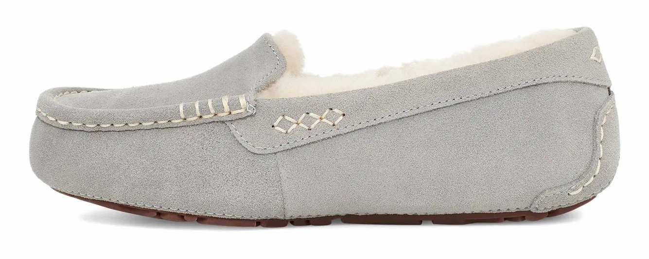 Women's UGG Ansley  Classic Suede Moccasin with Wool Lining Ugg cozy footwear visuals