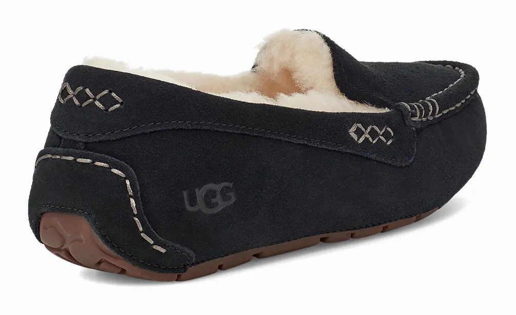 Women's UGG Ansley  Classic Suede Moccasin with Wool Lining Ugg cozy footwear visuals