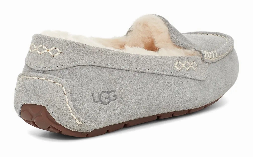 Women's UGG Ansley  Classic Suede Moccasin with Wool Lining Ugg cozy footwear visuals