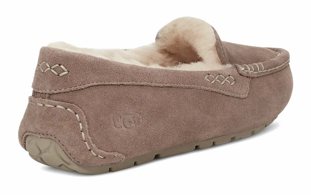 Women's UGG Ansley  Classic Suede Moccasin with Wool Lining Ugg cozy footwear visuals