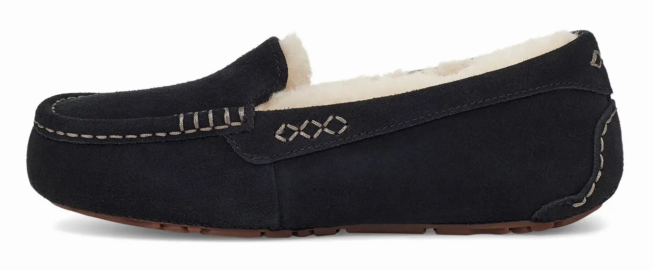 Women's UGG Ansley  Classic Suede Moccasin with Wool Lining Ugg cozy footwear visuals