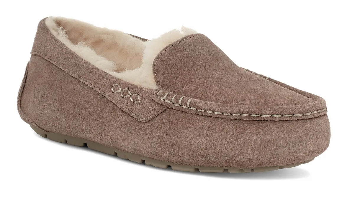 Women's UGG Ansley  Classic Suede Moccasin with Wool Lining Ugg cozy footwear visuals