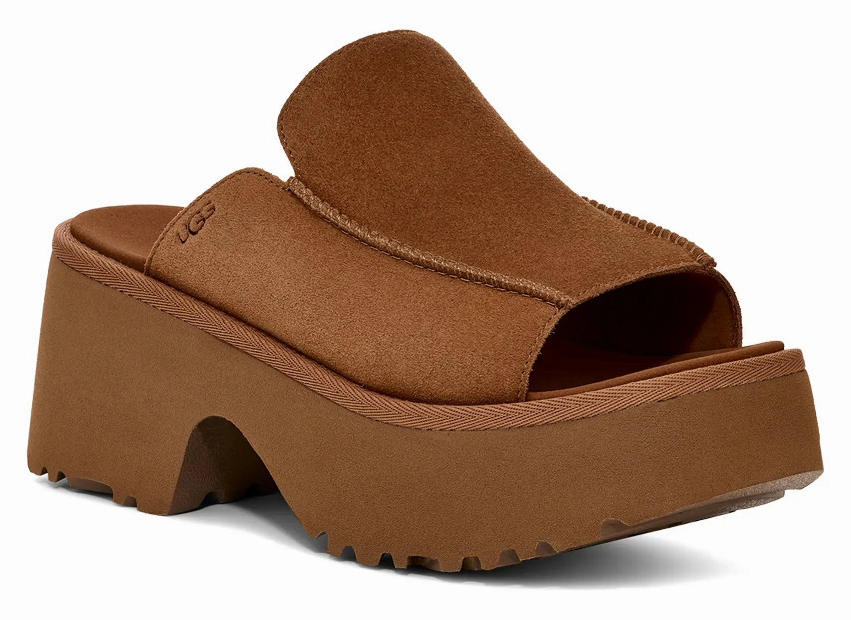 Women's UGG New Heights Slide  Chic & Comfortable Platform Sandals Ugg cozy winter footwear styles