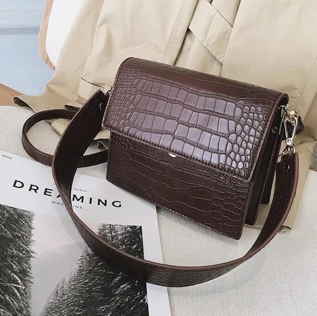 Women's Designer Luxury Handbag 2020 Fashion New High quality PU Leather Women Handbags Crocodile pattern Shoulder Messenger Bag Fashion Nova Bags