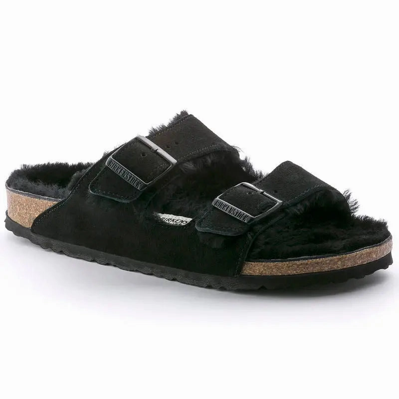 Womens Birkenstock Arizona Shearling  Cozy Suede Sandal with Plush Lining Birkenstock ergonomic sandals