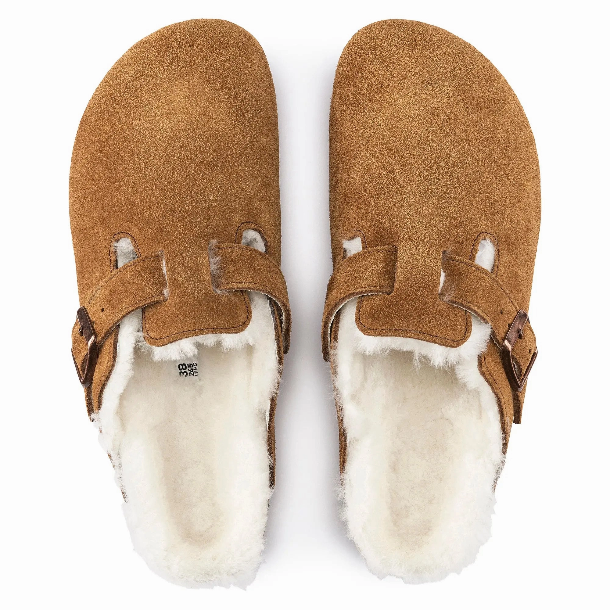 Womens Birkenstock Boston Shearling  Cozy Suede Clog with Plush Lining Birkenstock ergonomic sandals