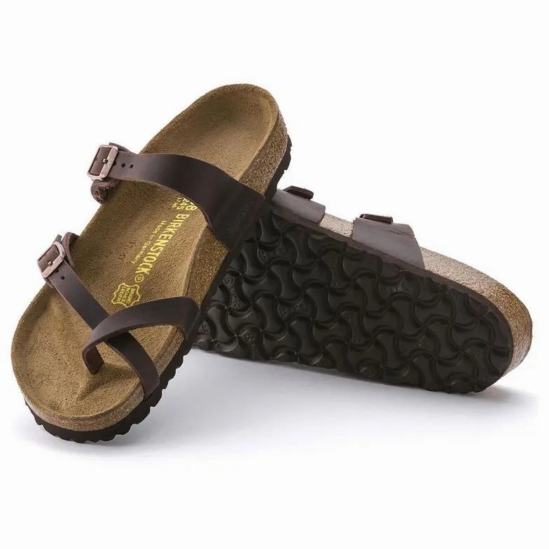 Womens Birkenstock Mayari Oiled Leather  Elegant Sandal with Supportive Comfort Birkenstock ergonomic sandals