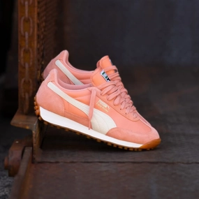 Womens Puma Easy Rider Vintage (Deeva Peach/Alpinesnow/Puma Gold) Puma trendy footwear styles