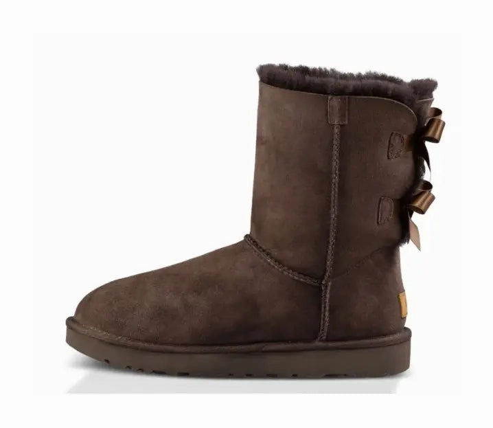 Womens UGG Bailey Bow II  Cozy Sheepskin Boot with Feminine Satin Bows Ugg cozy footwear visuals
