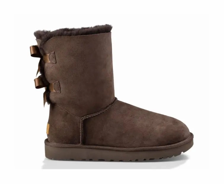 Womens UGG Bailey Bow II  Cozy Sheepskin Boot with Feminine Satin Bows Ugg cozy footwear visuals