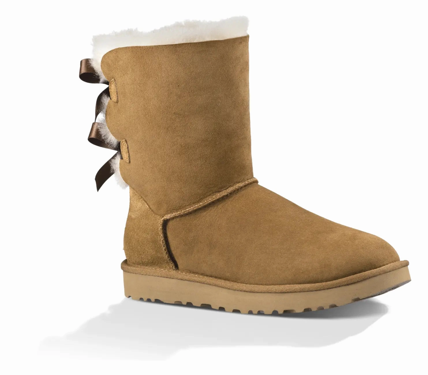 Womens UGG Bailey Bow II  Cozy Sheepskin Boot with Feminine Satin Bows Ugg cozy footwear visuals