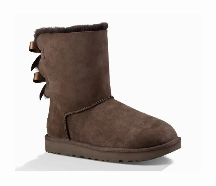 Womens UGG Bailey Bow II  Cozy Sheepskin Boot with Feminine Satin Bows Ugg cozy footwear visuals
