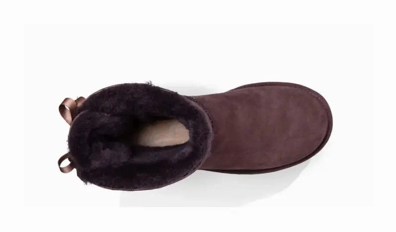 Womens UGG Bailey Bow II  Cozy Sheepskin Boot with Feminine Satin Bows Ugg cozy footwear visuals