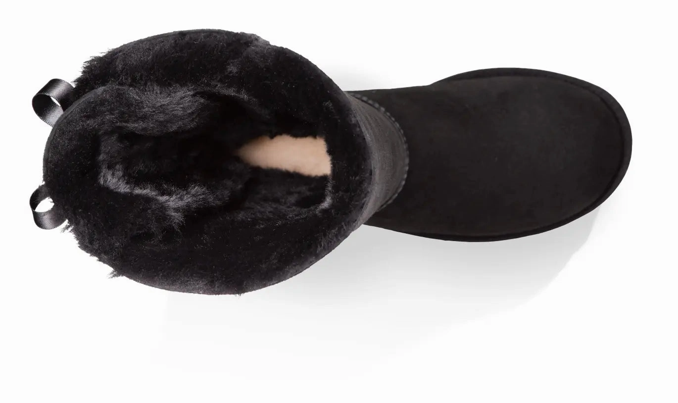 Womens UGG Bailey Bow Tall II  Cozy Sheepskin Boot with Feminine Bows Ugg cozy footwear visuals