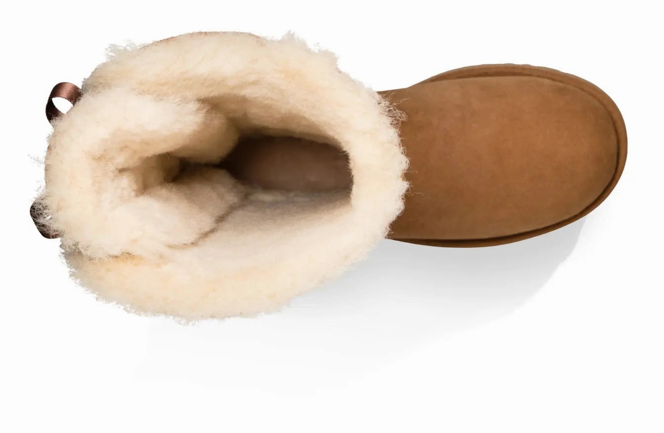 Womens UGG Bailey Bow Tall II  Cozy Sheepskin Boot with Feminine Bows Ugg cozy footwear visuals