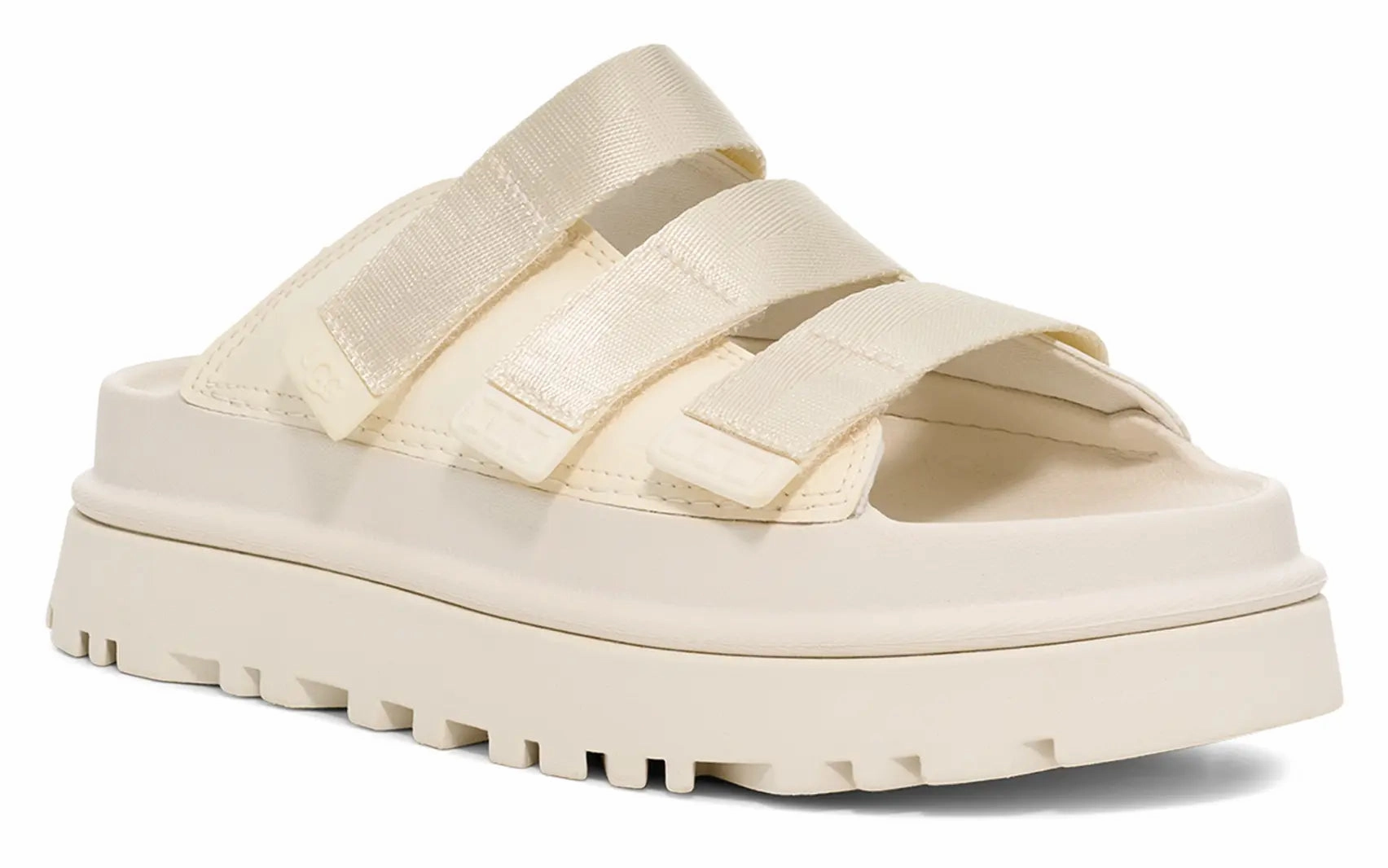 Womens UGG GoldenGlow Slide  Light, Bright & Sustainably Stylish Ugg cozy footwear visuals