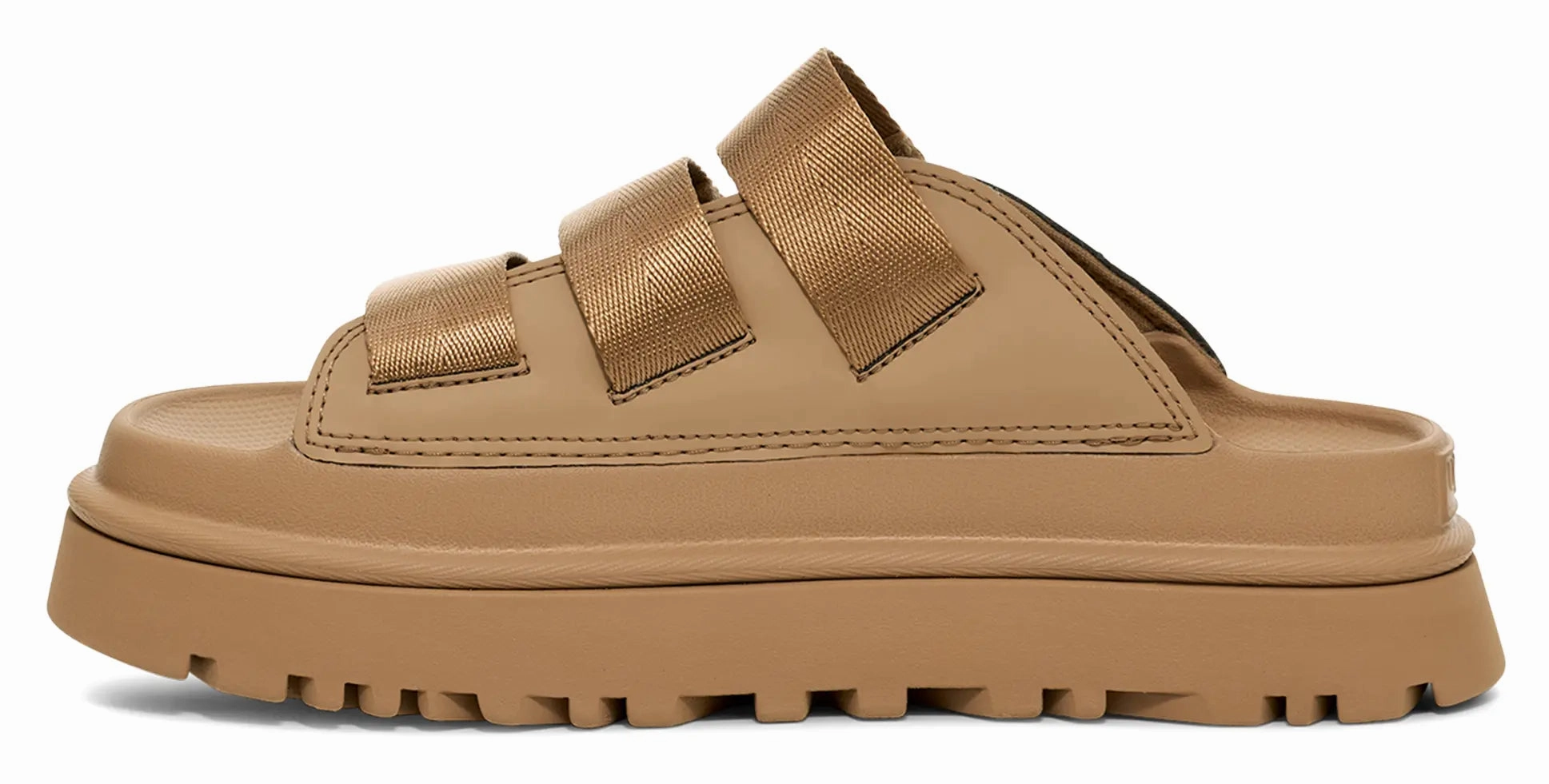 Womens UGG GoldenGlow Slide  Light, Bright & Sustainably Stylish Ugg cozy footwear visuals