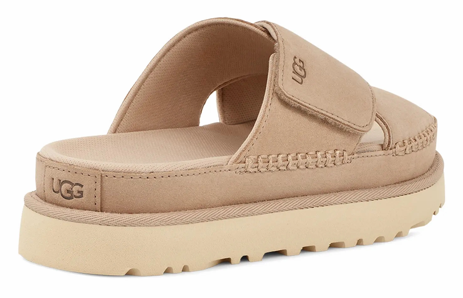 Womens UGG Goldenstar Cross Slide  Light, Luxe & Eco-Friendly Ugg cozy footwear visuals