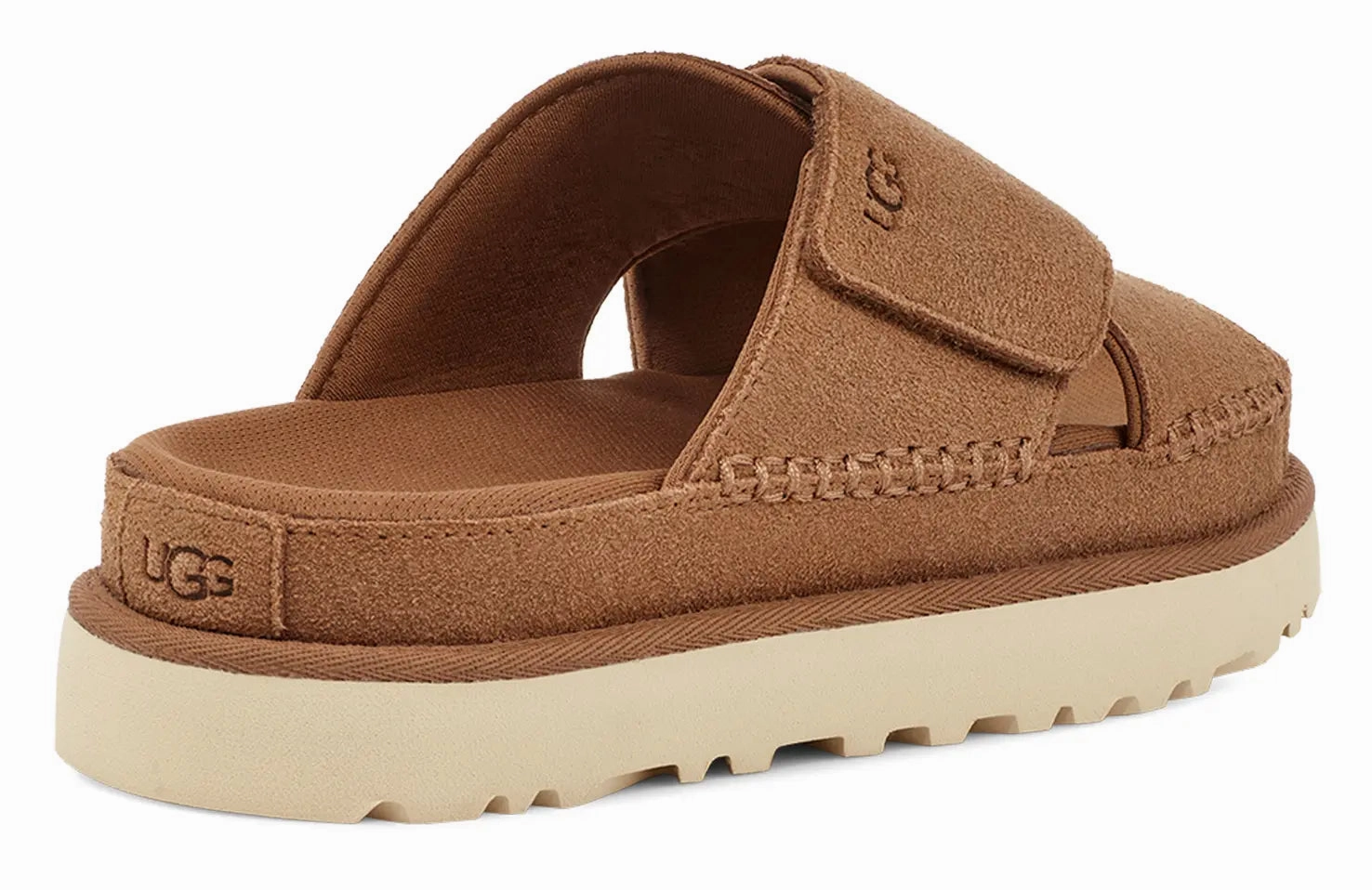 Womens UGG Goldenstar Cross Slide  Light, Luxe & Eco-Friendly Ugg cozy footwear visuals