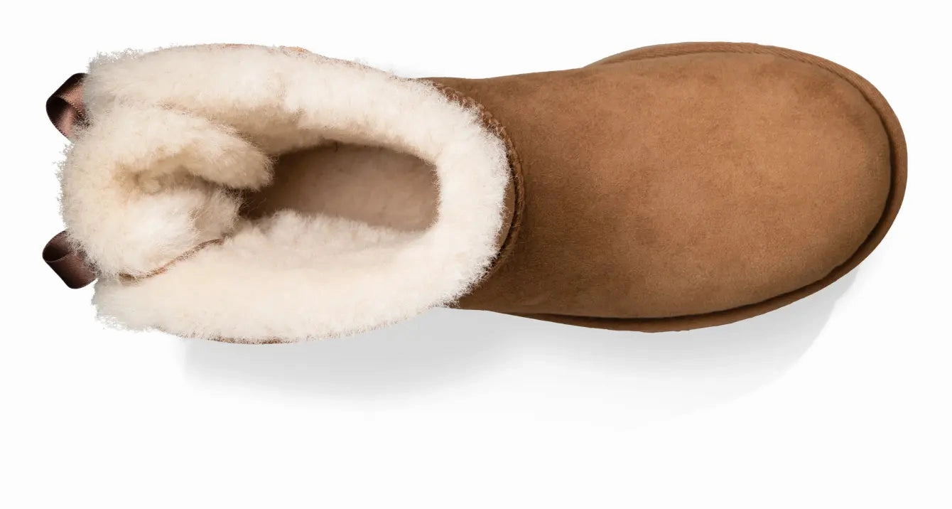 Womens UGG Mini Bailey Bow II  Cozy Sheepskin Boot with a Feminine Touch Ugg cozy footwear visuals